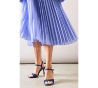 Wallis Women's Wide Fit Sally Soft Twist Front High Stiletto Heel Sandals in Navy | Size: 6 Wallis Navy 6