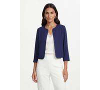 Wallis Women's Woven Contrast Collarless Jacket in Navy | Size: 18 Wallis Navy 18