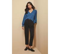 Wallis Women's Woven Shirred Cuff Overhead Shirt in Blue | Size: 16 Wallis Blue 16