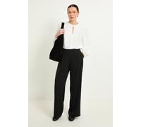 Wallis Women's Woven Wide Leg Trouser in Black | Size: 12 Wallis Black 12