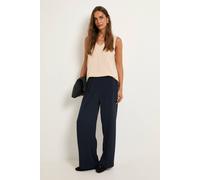 Wallis Women's Woven Wide Leg Trouser in Navy | Size: 20 Wallis Navy 20