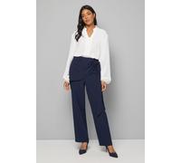 Wallis Women's Wrap Tie Tapered Trouser in Navy | Size: 14 Wallis Navy 14