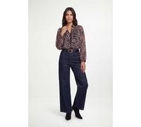 Wallis Zebra Shirred Neck Blouse In Black black