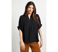 Wallis Women's Woven Collar Overhead Shirt in Black | Size: Medium Wallis Black M