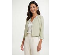 Wallis Women's Woven Contrast Collarless Jacket in Sage | Size: 18 Wallis Sage 18