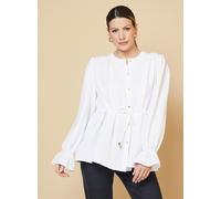 WALLIS Woven Drawstring Button Shirt 14
