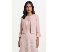 Wallis Women's Woven Flute Sleeve Jacket in Rose | Size: 14 Wallis Rose 14