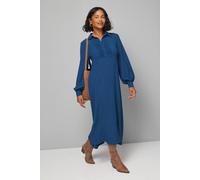 Wallis Woven Pintuck Detail Trapeze Shirt Dress In Teal teal