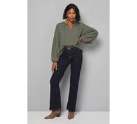 Wallis Woven Tie Front Balloon Sleeve Blouse In Khaki khaki 12