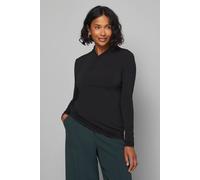 Wallis Wrap Neck Jersey Top In Black black 18