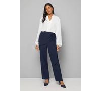 Wallis Wrap Tie Tapered Trouser In Navy navy
