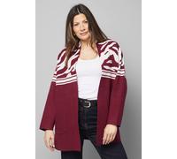Wallis Zebra Colour Block Cardigan In Berry berry XL