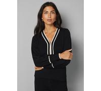 WALLIS Zip Front Tipped Knitted Top S