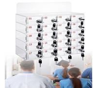 WallMounted 40Slot Phone LockerDurable Acrylic Storage Cabinet with Lock & Keys for Office School Employee Cell Phone Storage Solution SpaceSaving Design