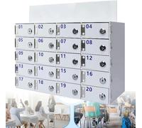 WallMounted Acrylic Cell Phone Locker with Lock & Key Storage Cabinet for Schools Offices & ClassroomsEmployee Phone Storage Solution 30 Slots