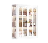 WallMounted Bathroom Cabinet - No Drill Toilet Storage Shelf Compact 40 x 14 x 70 cm Cabinet with Doors for Kitchen and Bathroom Organization