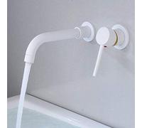 WallMounted Bathroom Faucet White Mixer Tap for Sink StylishModern Wall Faucet for Bathroom HighQuality Lavabo Mixer Sleek Design for SpaceSaving