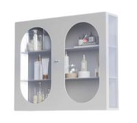 WallMounted Black Bathroom Medicine Cabinet Durable Carbon Steel OverTheToilet Storage Solution No Assembly Required SpaceSaving Organizer for Restroom (White C)