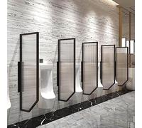 WallMounted Black Wrought Iron Urinal Privacy Screen5Piece Toilet Partition Protection for Men's Restrooms Durable and Stylish Privacy Solution