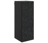 WallMounted Cabinet Black Engineered Wood 33x34.5x90cm 2-Shelf 1-Door SpaceSaver