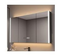 WallMounted Cabinet Storage Cupboard Durable & Strong LoadBearing HighDefinition Silver Mirror Ideal for Bathroom & Laundry Room (Gray 90cm/35.4in)