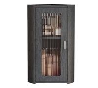 WallMounted Corner Medicine CabinetNo Drilling Required MultiLayer Storage Container for Bathroom SpaceSaving Above Toilet Gray 25x25x59 cm