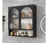 WallMounted DoubleDoor Medicine Cabinet SpaceSaving OverTheToilet Organizer for Bathroom Kitchen & Laundry with Open Storage Stylish & Functional Design