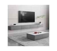 WallMounted Floating TV Stand Modern Gray Entertainment Center with Storage Media Console with Flip Door & Drawers for Living Room Stylish TV et Solution