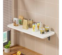 WallMounted Folding TableWall Table for Small Rooms/Home/Office/Laundry/Kitchen White 130x30cm (51.1x11.8in) Versatile & Stylish Design