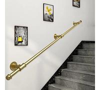 WallMounted il for Indoor/Outdoor Stairs 0.8m Gold Support Railing Grip Handles for Safe Climbing Adjustable Lengths 1m to 2.5m Ideal Stair Safety Solution