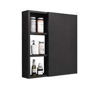 WallMounted Medicine Cabinet Stylish Wooden Storage with Stainless Steel Hinges for Bathrooms Bedrooms & Hallways Modern Bathroom Organizer SpaceSaving Design