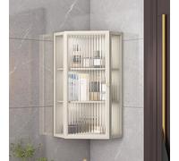 WallMounted Medicine Cabinet with Glass Door MultiLayer OverTheToilet Storage for Cosmetics Perfumes & Bathroom Essentials SpaceSaving Organizer for Bathroom & Living Room
