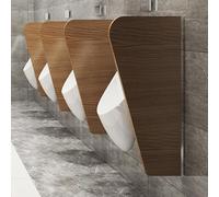 WallMounted Men's Urinal Divider Privacy Screen4PCS Brown Urinal Baffler for Schools Malls & Public Restrooms Durable Partition for Enhanced Hygiene & Comfort