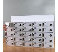 WallMounted Phone Charging Locker Cabinet with Key Lock50 Grid Cell Phone Storage Box for Home School Office & Public UseSecure Charging Station