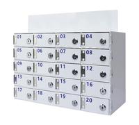 WallMounted Phone Charging Station & Key Lock Locker Secure Classroom Phone Storage Cabinet Organized Mobile Device Charging Solution for Schools Enhanced Security & SpaceSaving Design