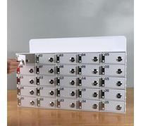 WallMounted Phone Storage Cabinet 25 Door Orga for Classroom Office & Workshop Secure SpaceSaving Cell Phone Management Solution