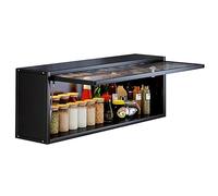 WallMounted Seasoning Rack Multifunctional UnderCabinet Organizer & Flip Door Locker for Kitchen Storage SpaceSaving Home Renovation Solution