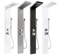 WallMounted Shower Panel System Steel Rfall Shower Column 5 M Polished Technology Shower Tower (15x47x130cm Black)