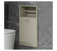 WallMounted Stainless Steel Shower Caddy for Shampoo Soap & ToiletriesNo Tiling NeededIncludes Convenient Builtin Trash Bin for Bathroom Organization