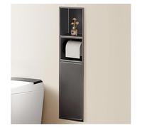 WallMounted Stainless Steel Trash Can with Waterproof DoubleLayer Shelf - SpaceSaving Storage Solution for Bathroom Kitchen and Home Organization