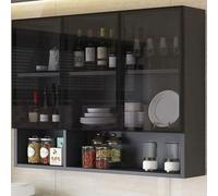 WallMounted Storage Cabinet with Glass Doors - Solid Wood Orga for Bathroom Kitchen Balcony Closet SpaceSaving Design Stylish Home Decor