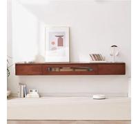 WallMounted TV Cabinet 140CM Floating Multimedia Console Wooden Storage Unit for Living Room Stylish Rubber Wood Design Modern Suspended TV Unit.