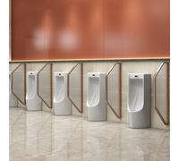 WallMounted Urinal Privacy Divider for Men2Pcs Tempered Glass Partitions for Shopping Mal Hote BarsStylish Restroom Solutions