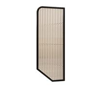 WallMounted Urinal Privacy Screen Decorative Metal & Translucent Glass Partition Toilet Partition Divider for Enhanced Privacy Black Urinal Protection Panel *1