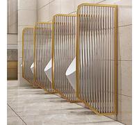 WallMounted Urinal Privacy ScreenModern Minimalist Tempered Glass Partition for Men's Restrooms Ideal for Public Toilets in Schools & HotelsSilver Finish