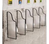 WallMounted Urinal Screen PartitionMen’s Privacy Divider 2pcs Black Toilet Privacy Protection Panel Urinal Divider for Enhanced Restroom Privacy