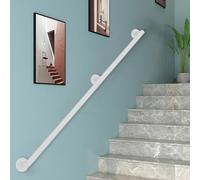 WallMounted White Stair Handrail Modern Indoor/Outdoor Railing for Villas & Lofts 30600cm Safety Grab Bar Easy Installation (400cm)