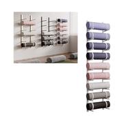 WallMounted Yoga Mat Storage Stand7Layer Wooden Holder for Yoga Studio & GymSpaceSaving Workout Room OrganizerSturdy Floating Shelf (48.8in)