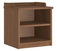 (wallnut) vidaXL Hallway Bench "SANDNES" 45x40x50 cm Solid Wood Pine bench hall bench