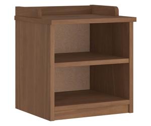 (wallnut) vidaXL Hallway Bench "SANDNES" 45x40x50 cm Solid Wood Pine bench hall bench